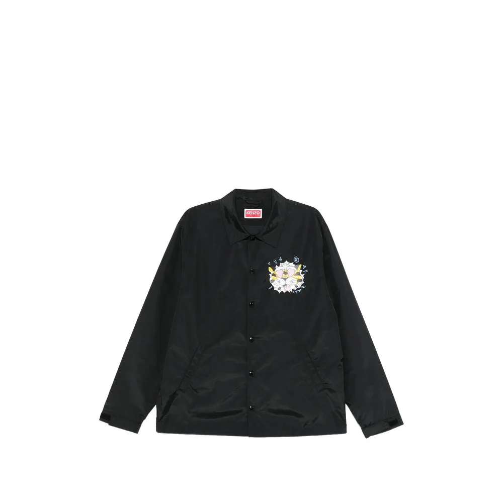 Kenzo Black Jackets - Shirt Jackets Men - 1