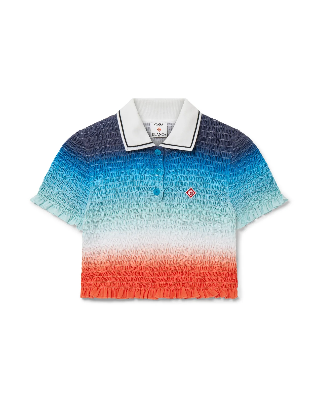 Gradient Cropped Polo Shirt | Casablanca Paris - 1