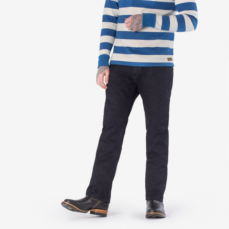 Iron Heart IH-888S-142ib 14oz Selvedge Denim Medium/High Rise Tapered Cut  Jeans - Indigo/Black outlook