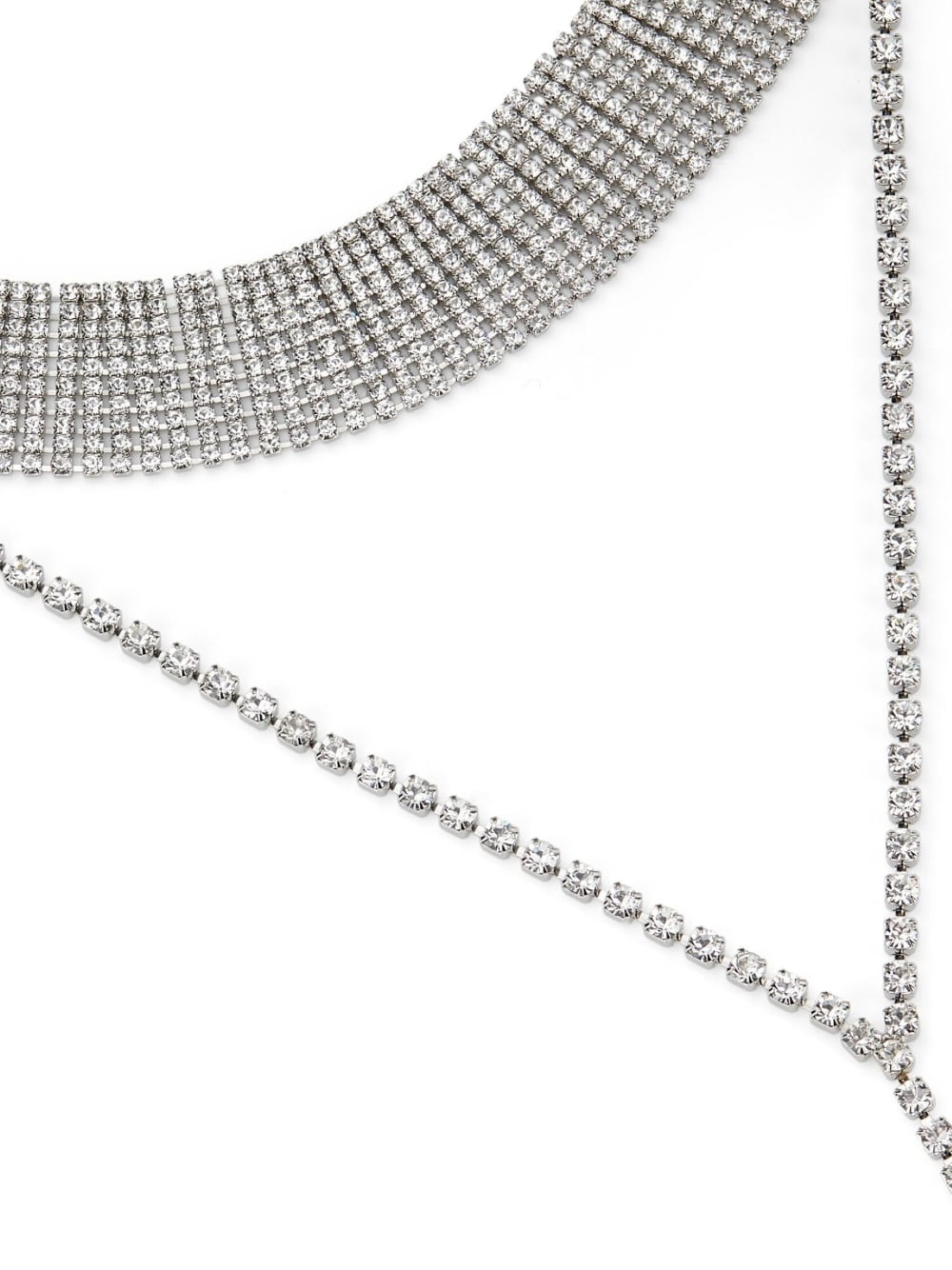 Saeda crystal-embellished chain necklace - 4