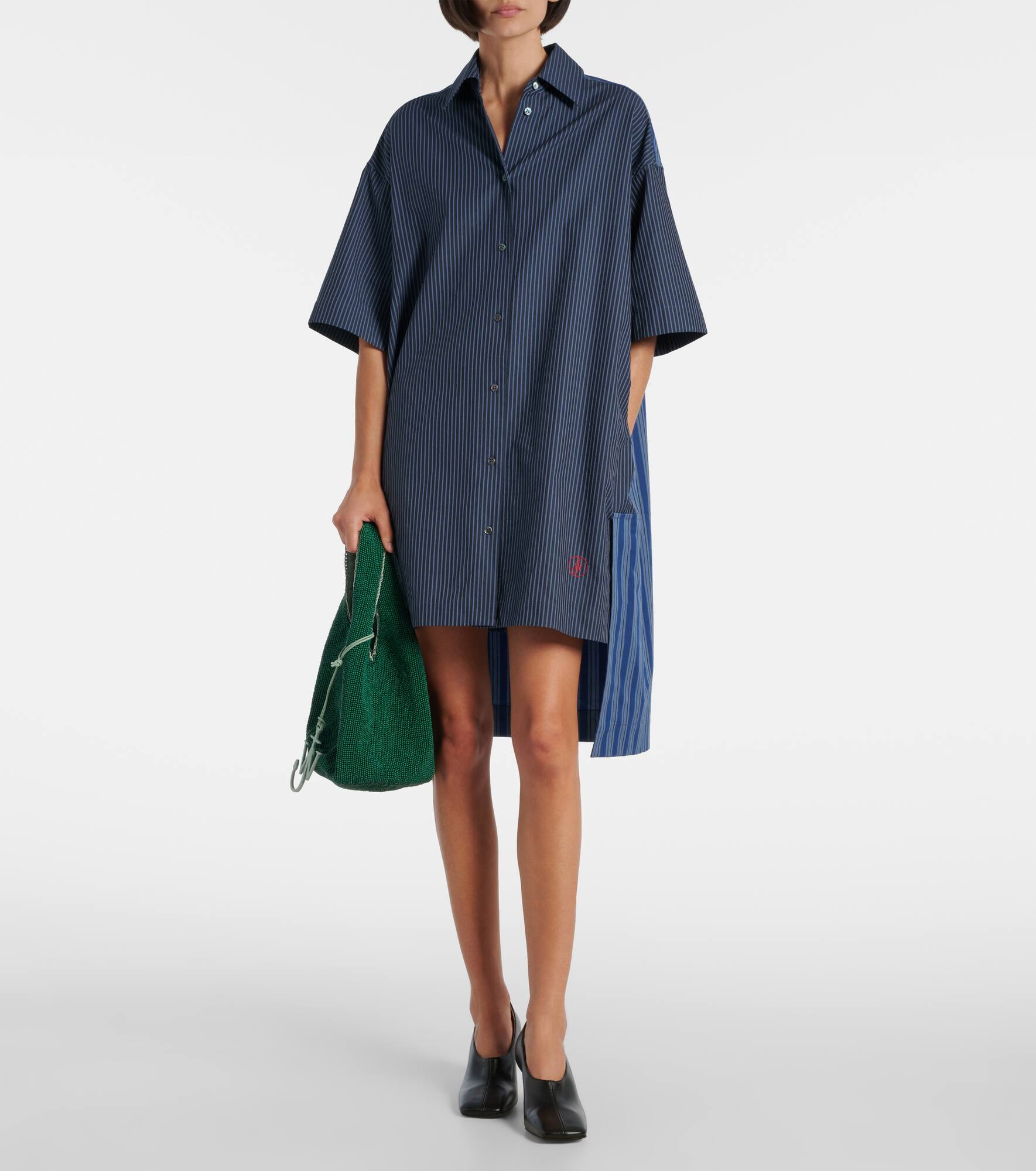 Striped cotton poplin shirt dress - 2