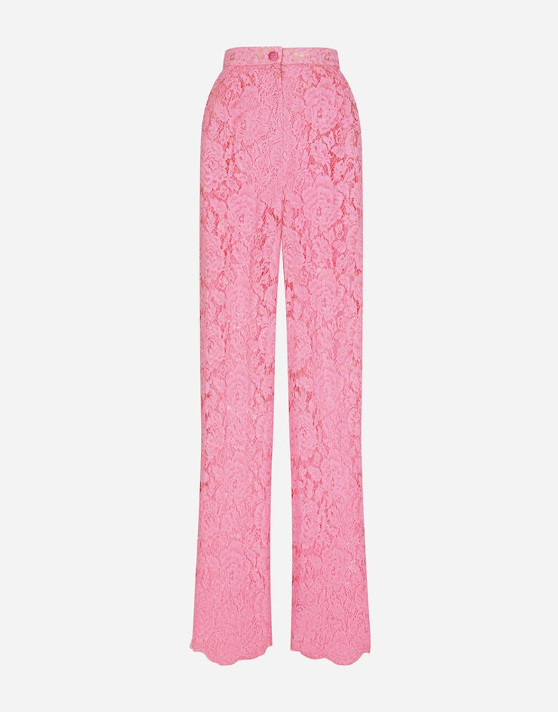 Flared branded stretch lace pants - 1