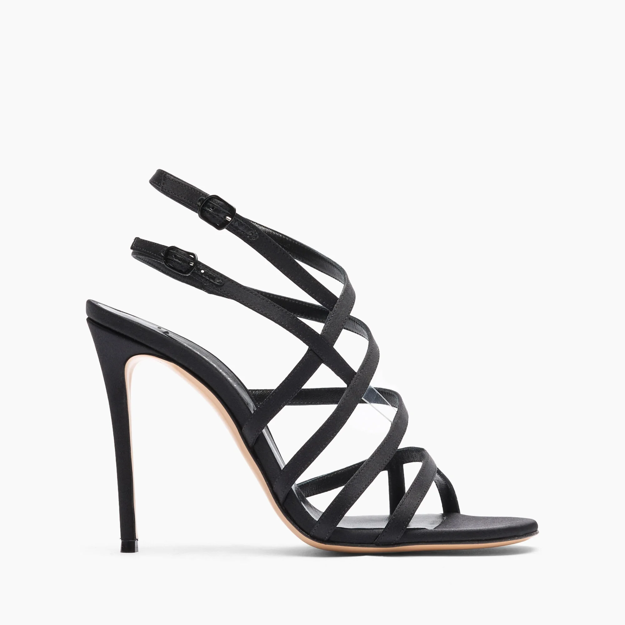 Julia Satin Cage Sandals - 1