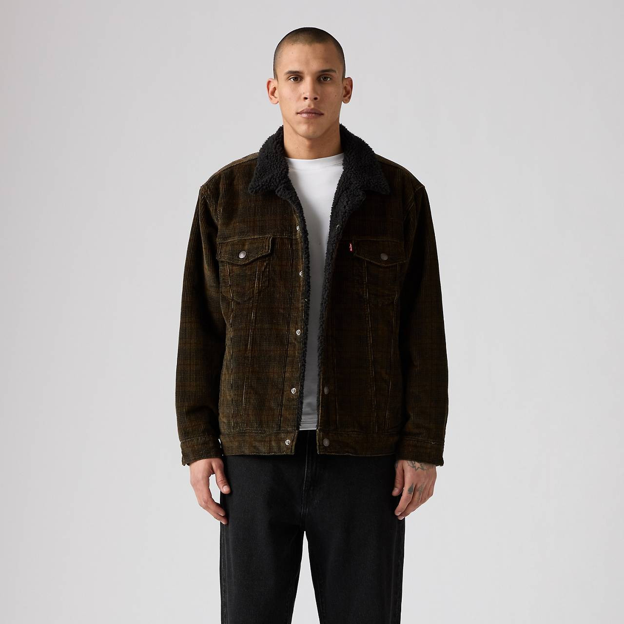 RELAXED FIT SHERPA TRUCKER JACKET - 2