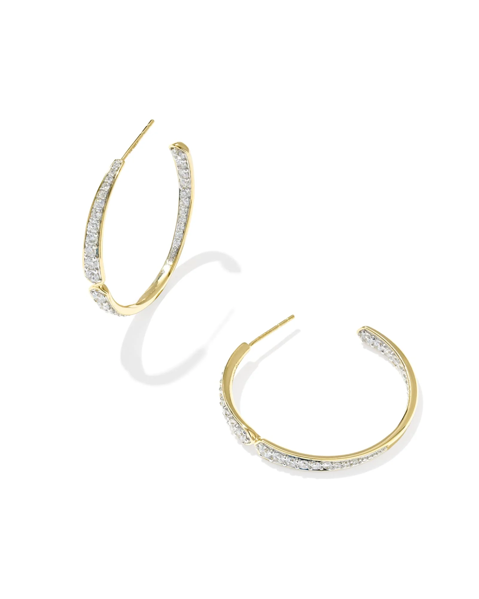 1.41 ct Lab Grown Diamond Adia 14k Yellow Gold Hoop Earrings - 1