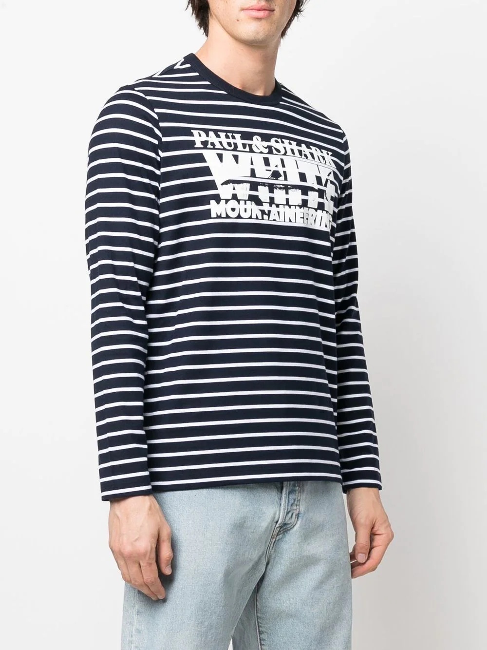 logo-print striped T-shirt - 3