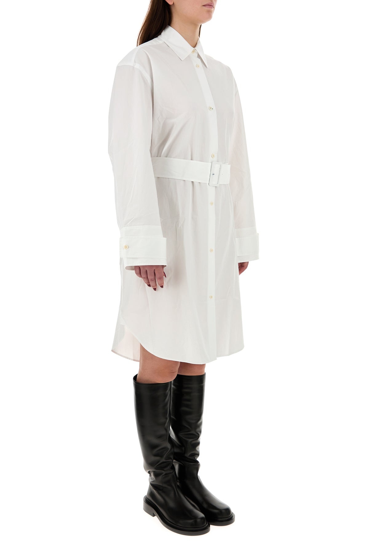 JW Anderson White poplin shirt dress | gebnegozionline
