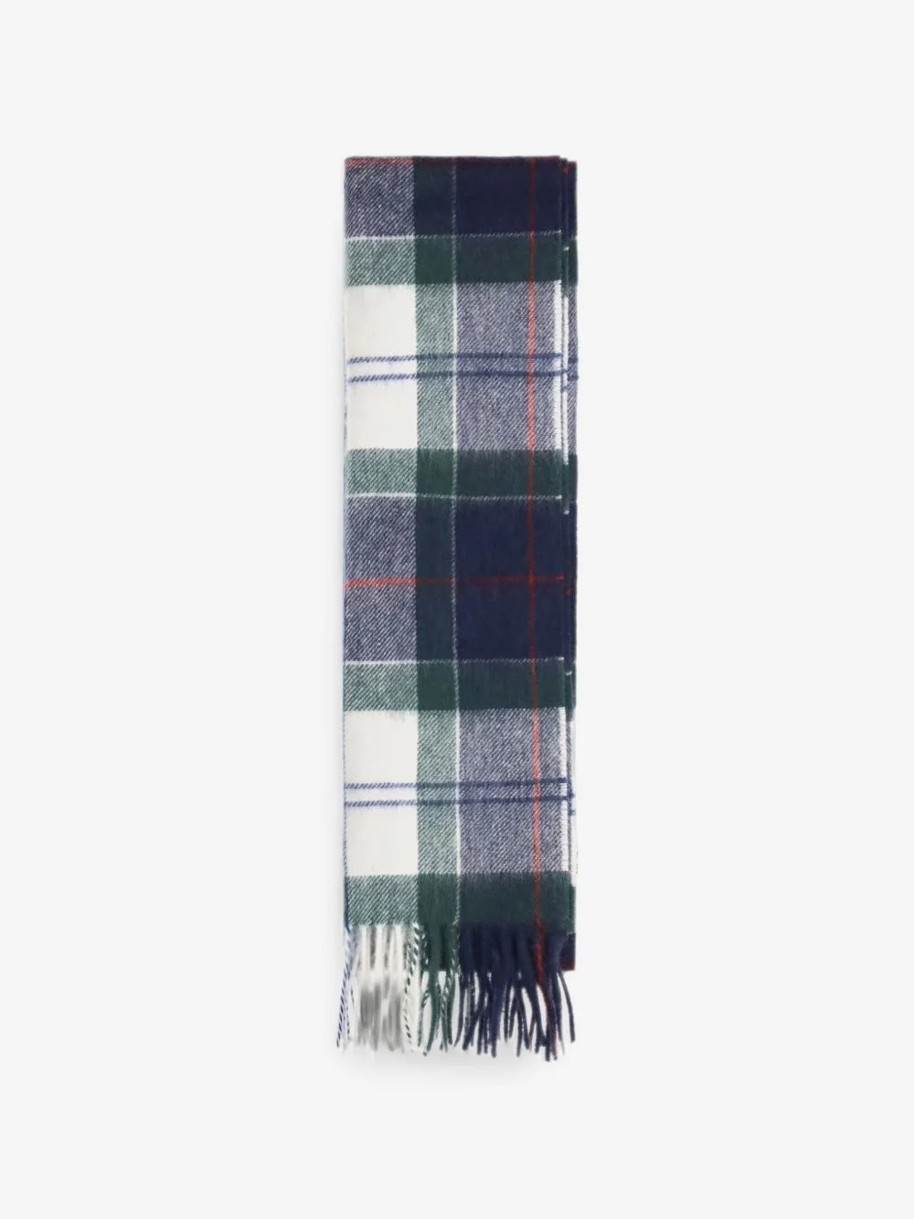 tartan fringed scarf - 1