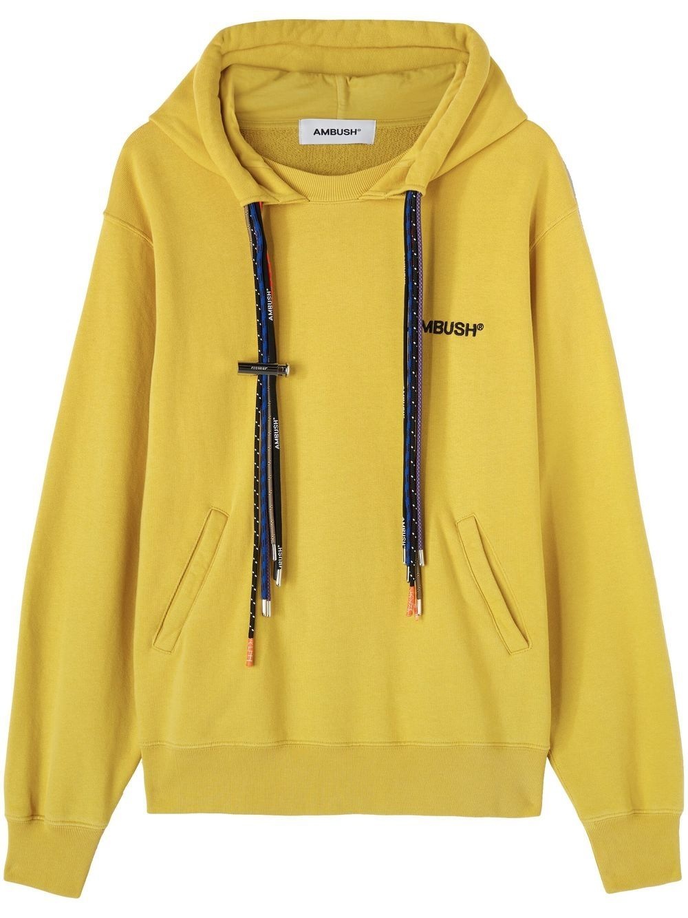 multicord-drawstring organic cotton hoodie - 1