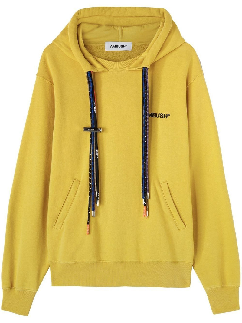 multicord-drawstring 유기 면 두건 1