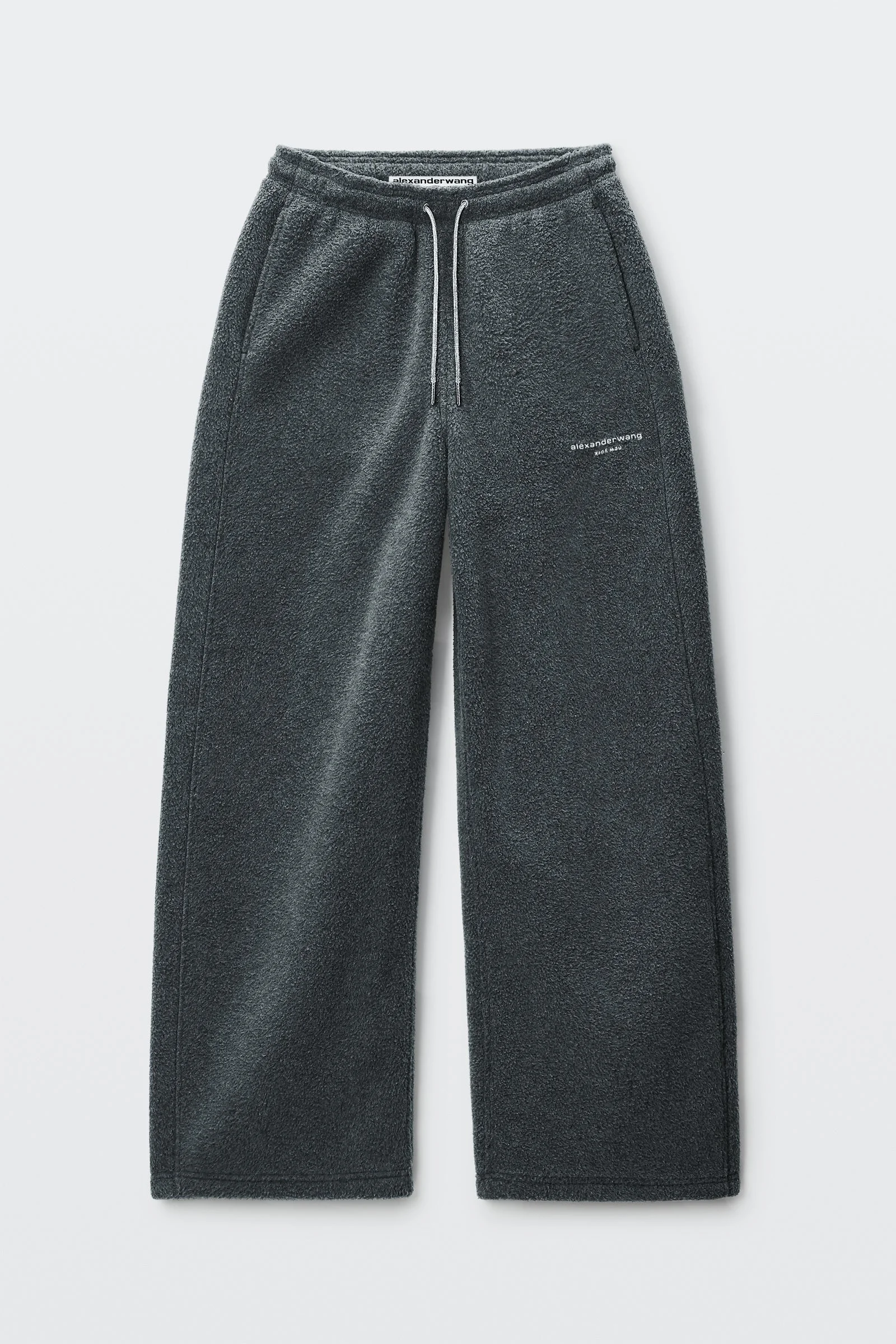 crystal hotfix drawcord mid-rise track pant - 1