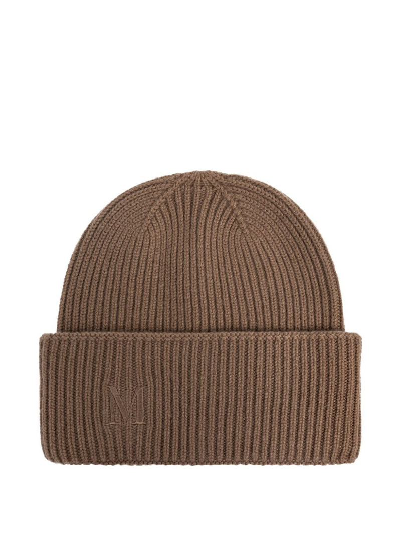 Mmretina ribbed embroidered-initial beanie 1