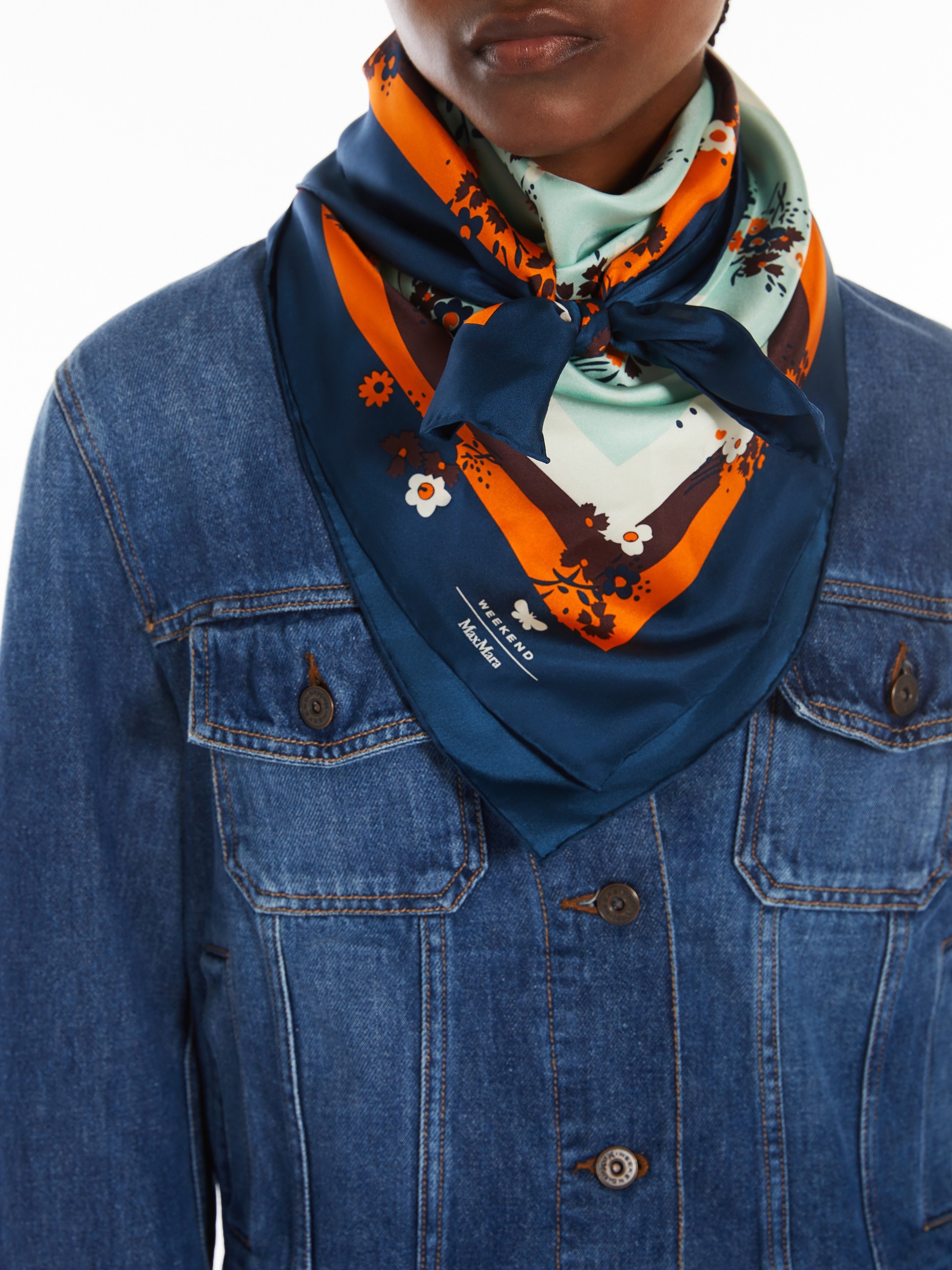 ONESTO Printed silk scarf - 4