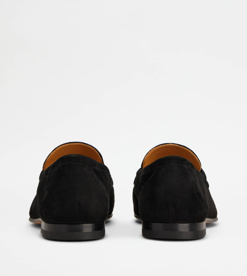 Tod's LOAFERS IN SUEDE - BLACK outlook