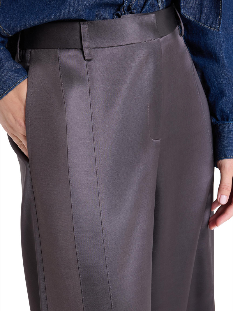 Women's Taite Satin Wide-Leg Pants - Chocolate Torte 6