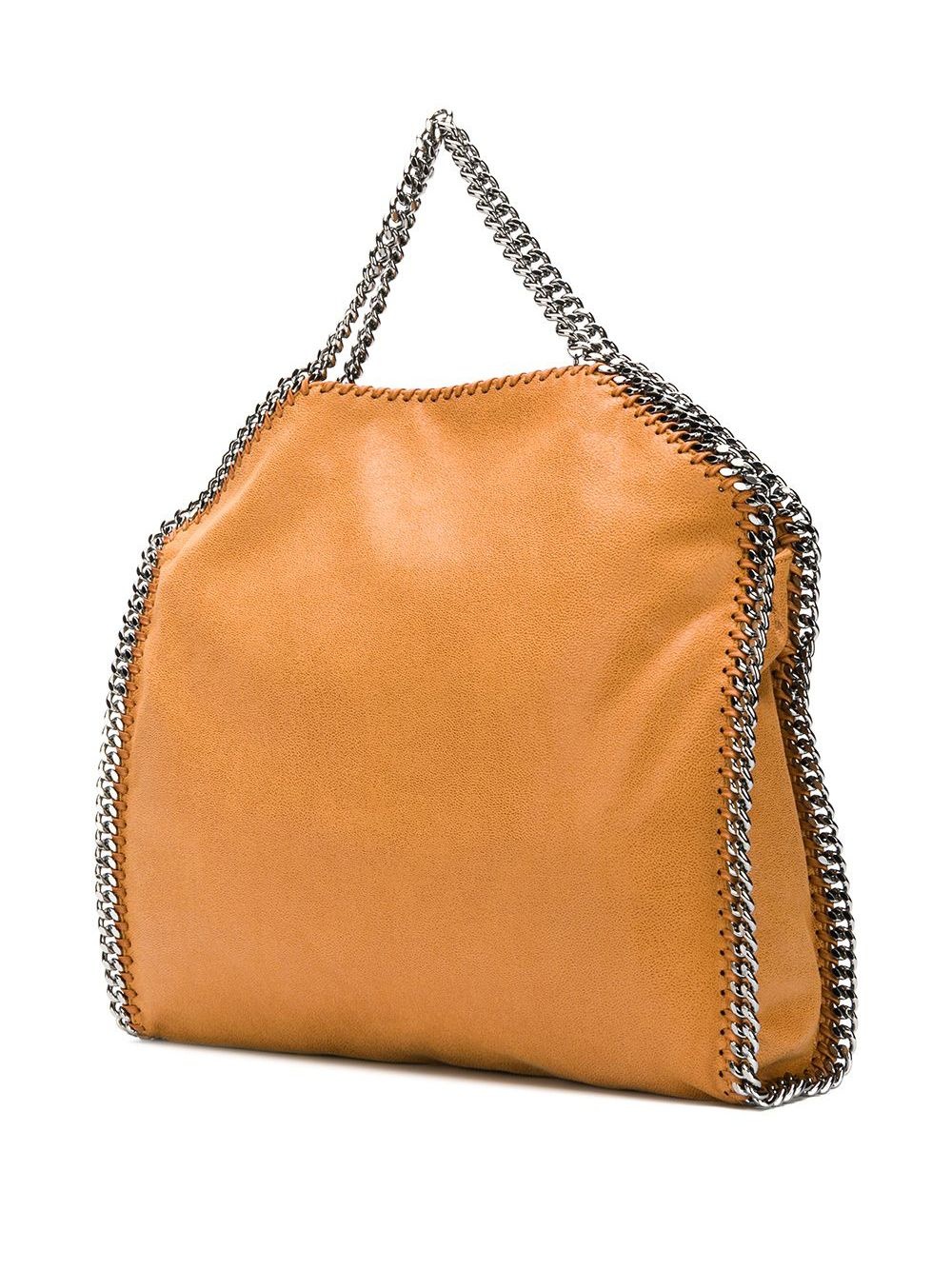 brown Falabella small faux leather tote - 3