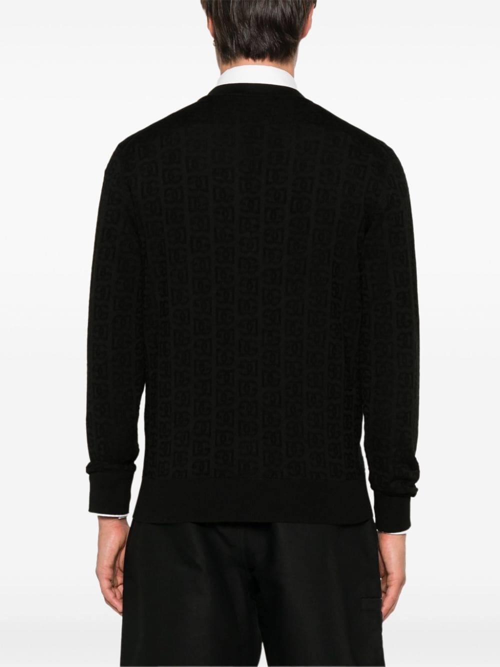 monogram-jacquard cardigan - 4