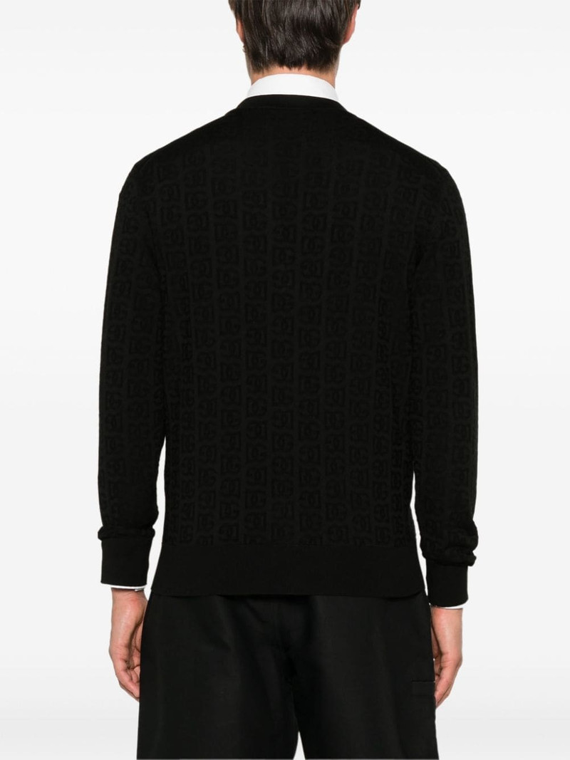 monogram-jacquard cardigan 4