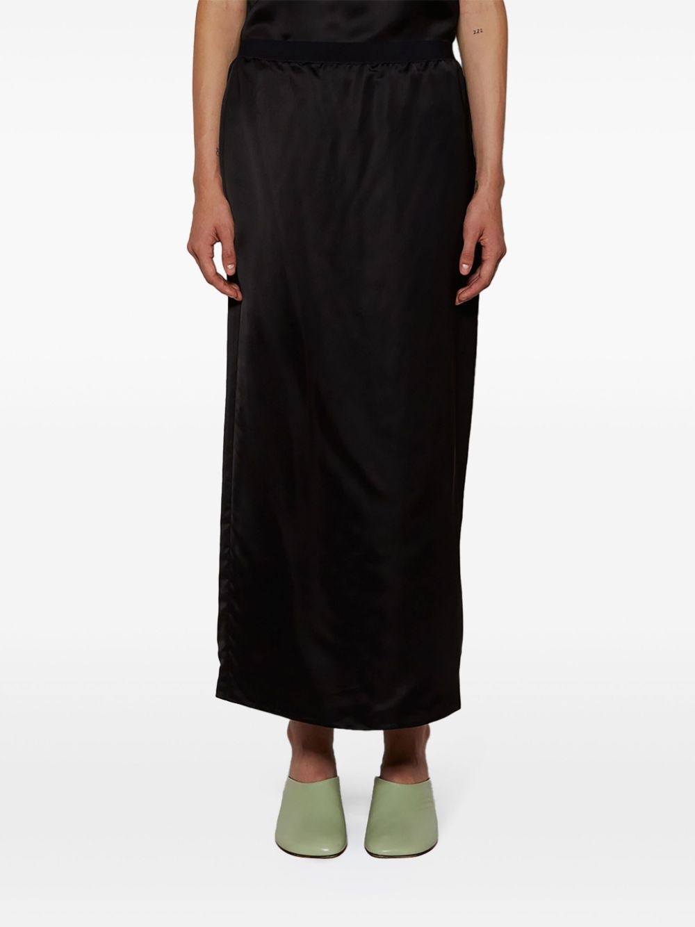 satin-finish midi skirt - 3