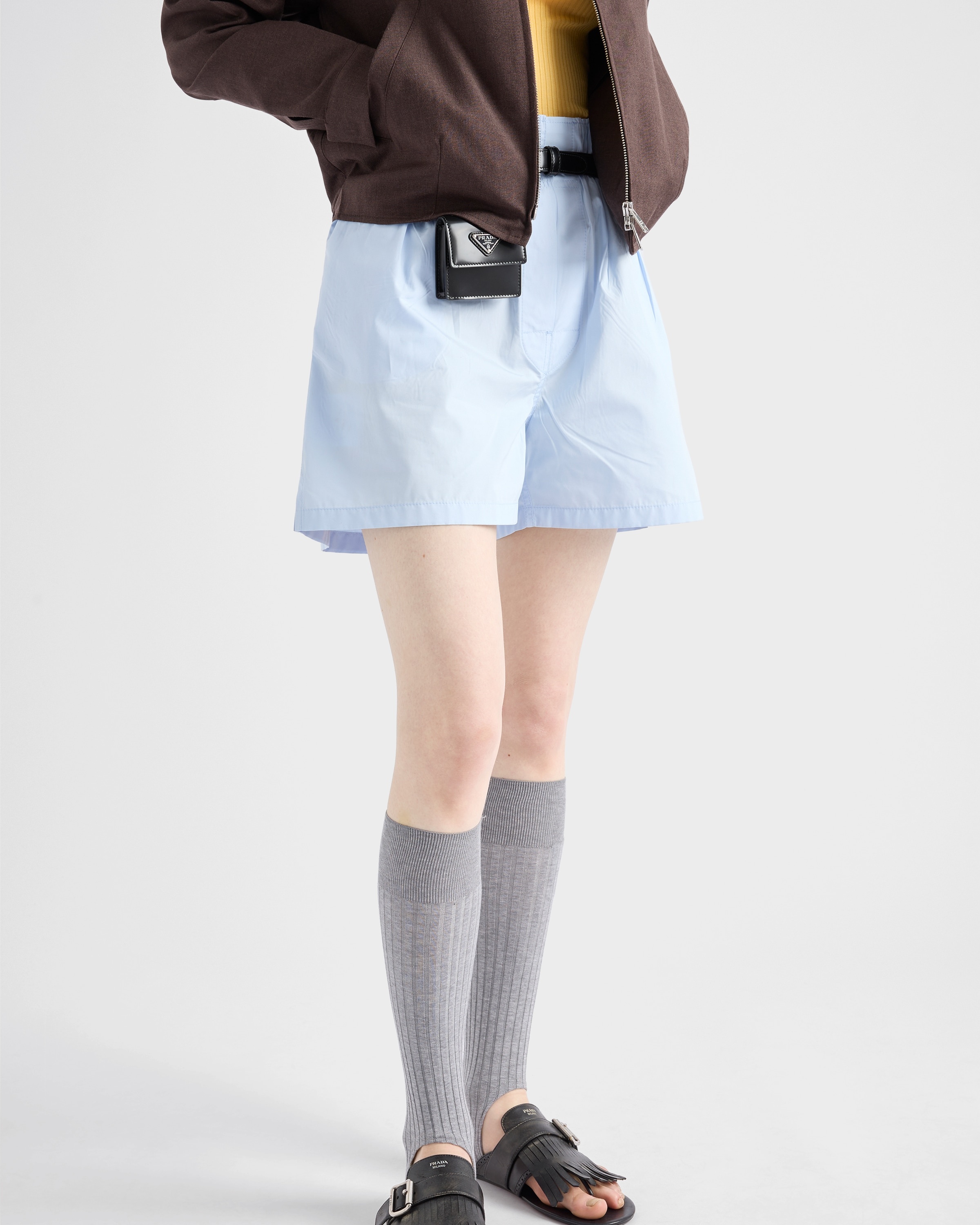 Cotton poplin shorts - 3