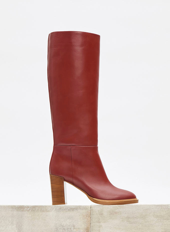 Bocca Knee High Boot in Burnt Sienna Leather - 4