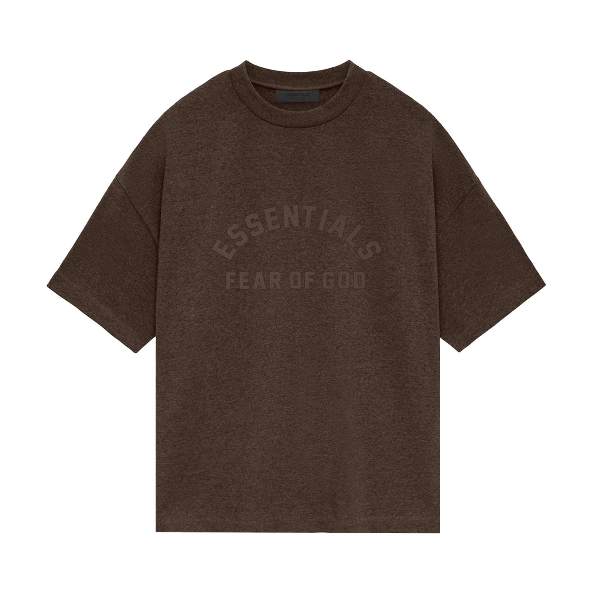 Fear of God Essentials Heavy Short-Sleeve Tee 'Heather Wood' - 1