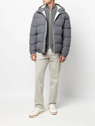 Brunello Cucinelli padded hooded jacket outlook