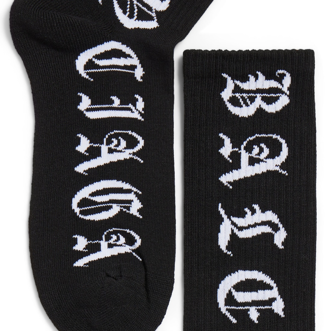 Men's All-around Blackletter Socks in Black/white - 3
