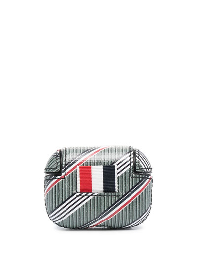 Thom Browne stripe-pattern AirPods case outlook