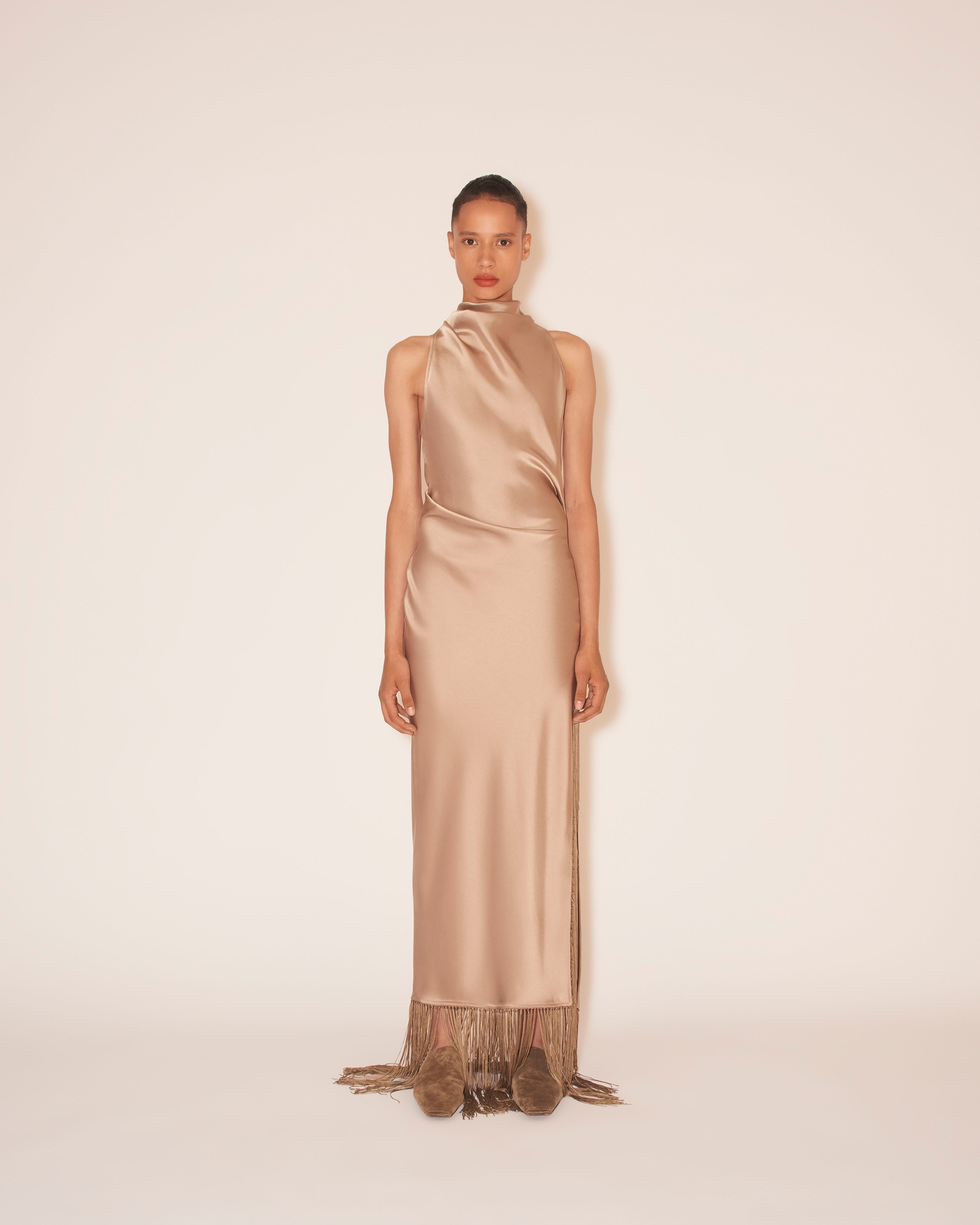 DIA - Fringed dress - Dune - 3