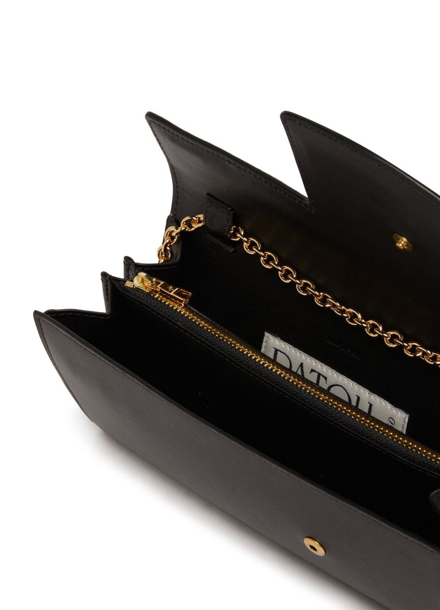 たまこ　PATOU PATOU 'JP' BLACK LEATHER CROSSBODY BAG | lungolivigno