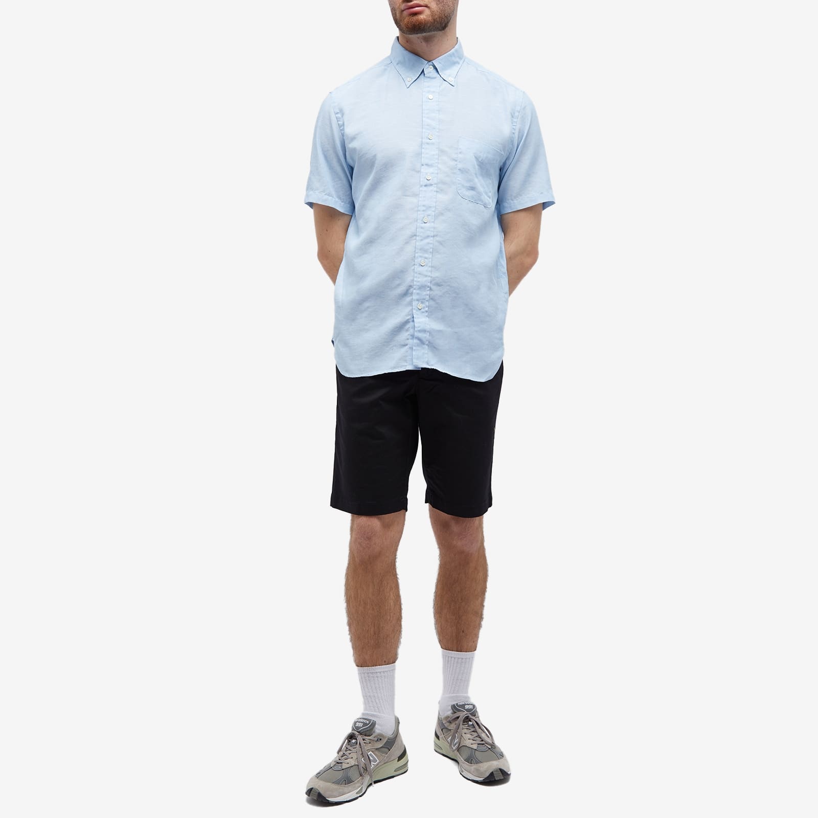 Beams Plus BD COOLMAX® Linen Short Sleeve Shirt - 4