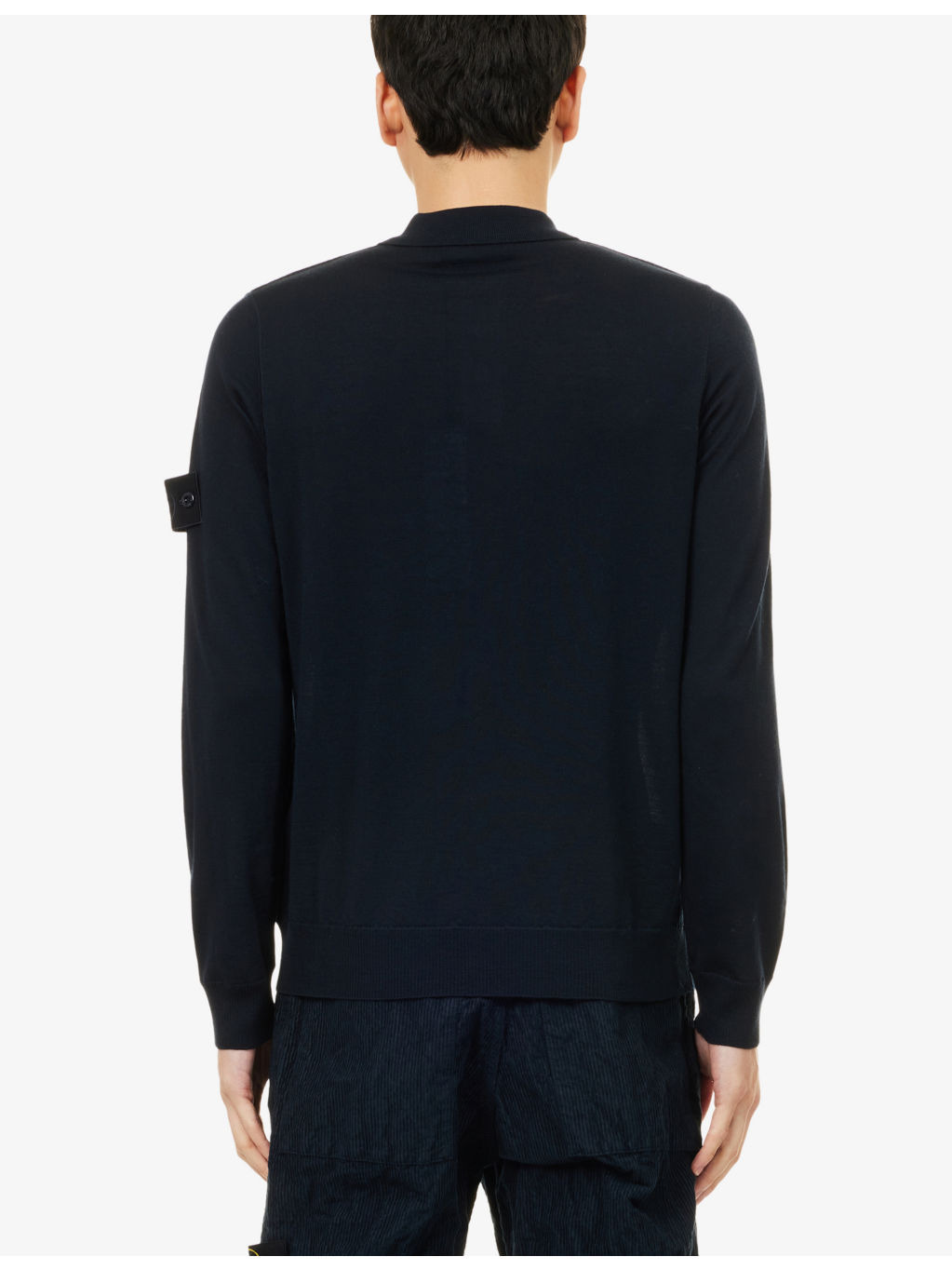 Light Wool Ghost Long-Sleeve Wool Polo Shirt - 4