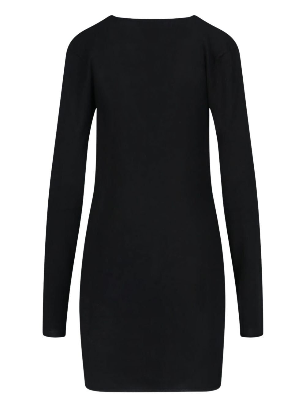 asymmetric V-neck mini dress - 2