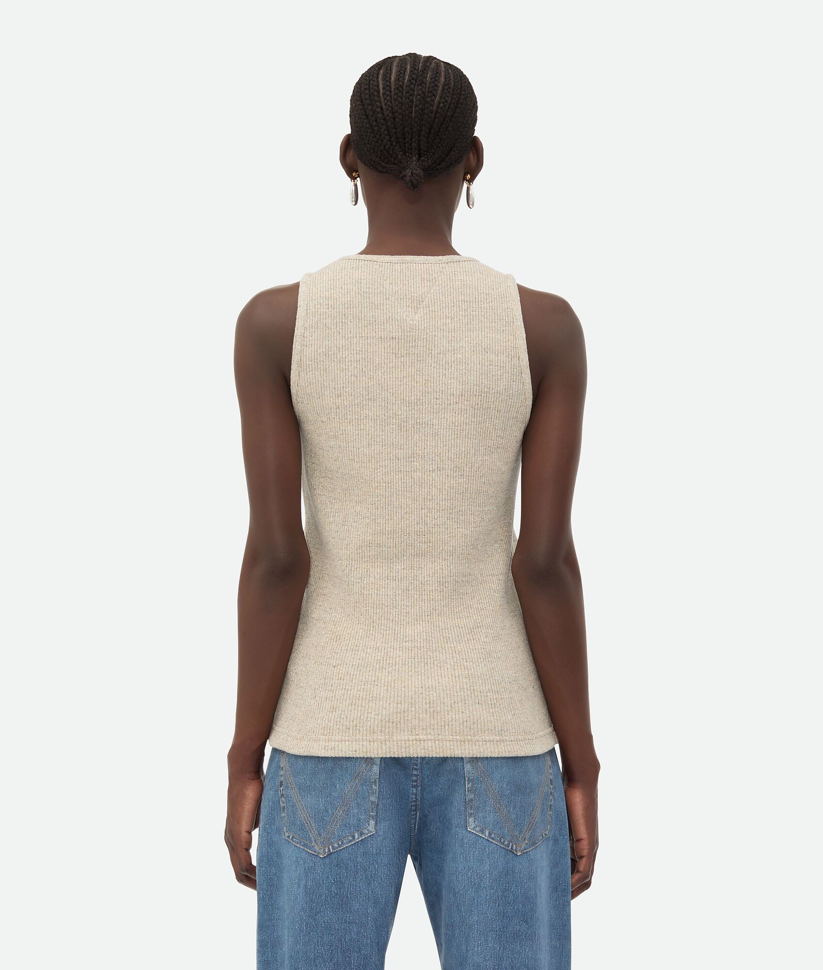 Melange Cotton Rib Tank Top - 3