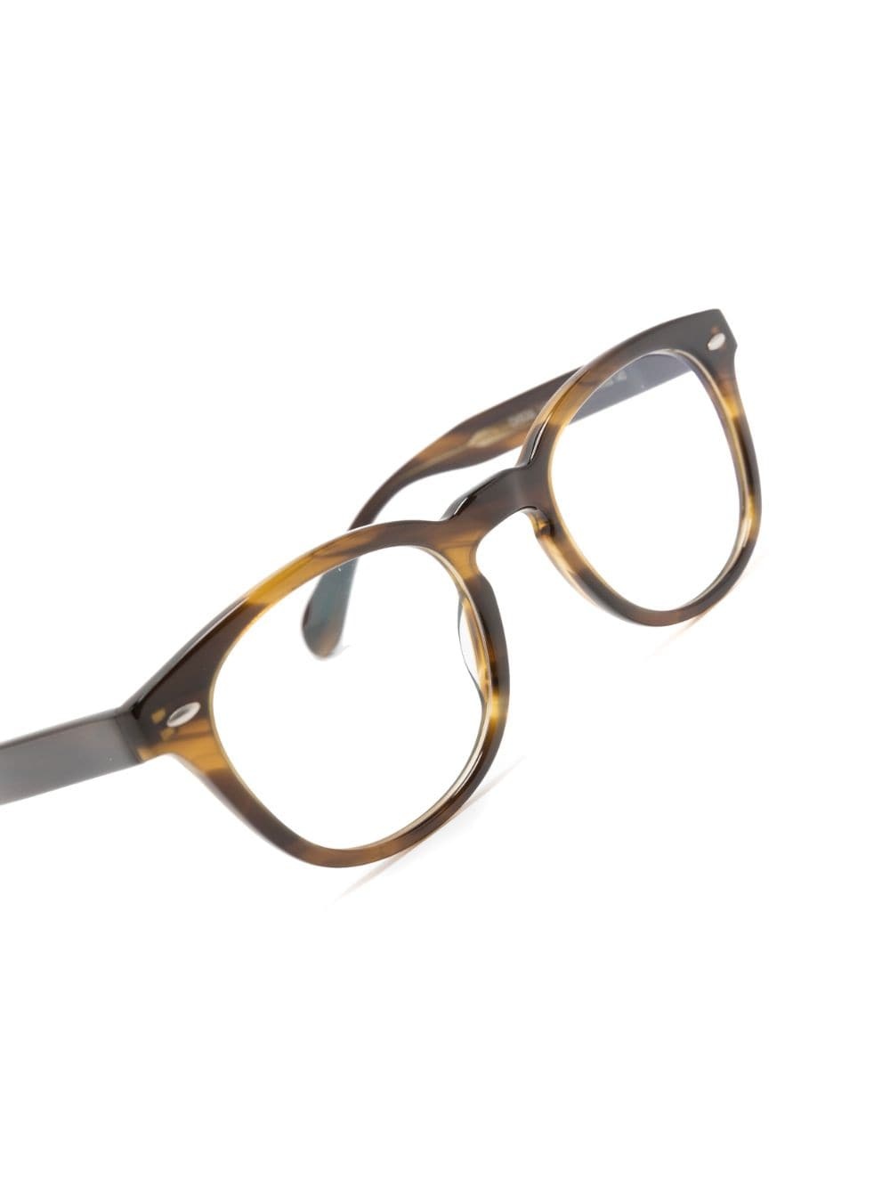 tonal-design round-frame glasses - 3