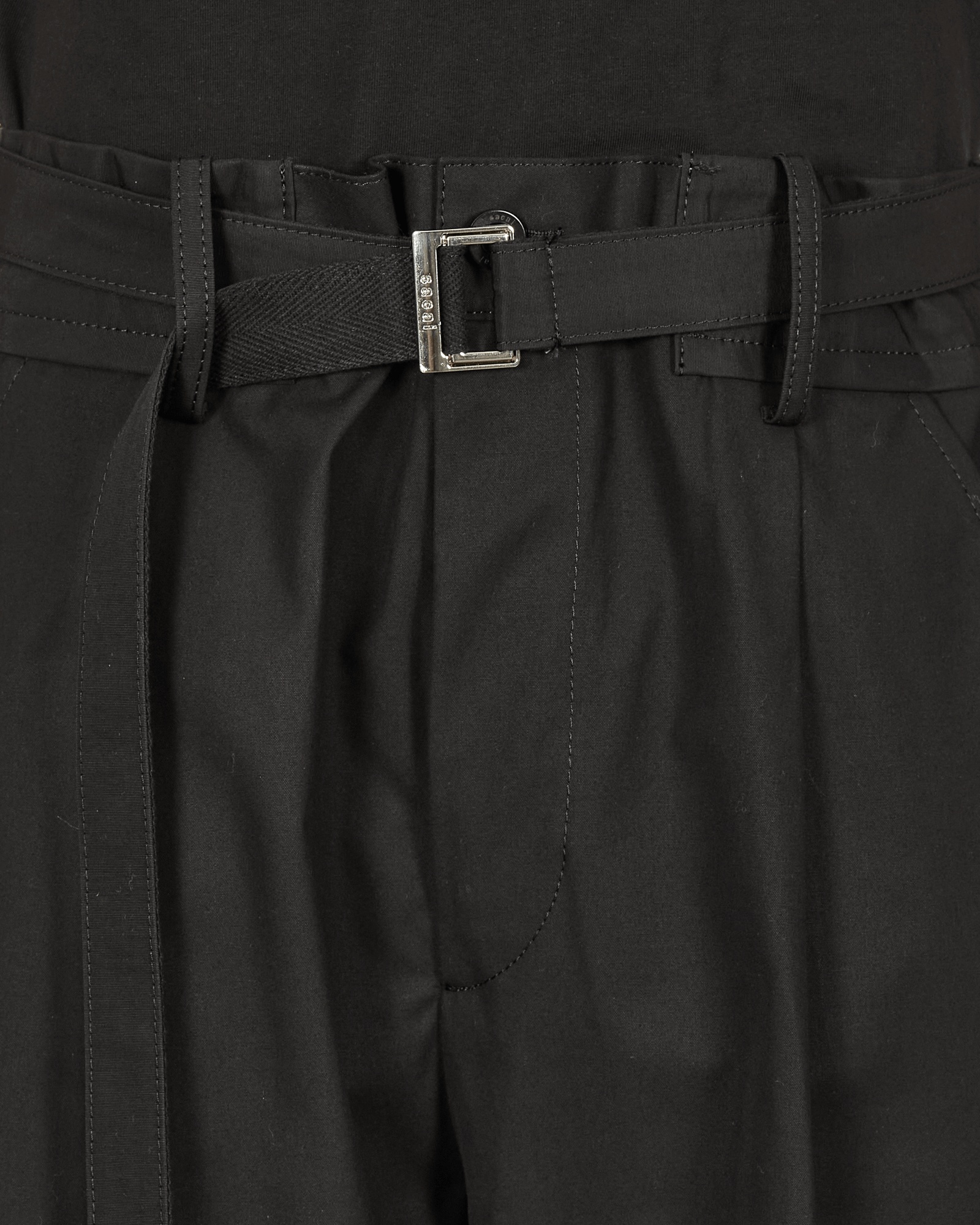 sacai Cotton Weather Mix Pants Black | slamjam | REVERSIBLE