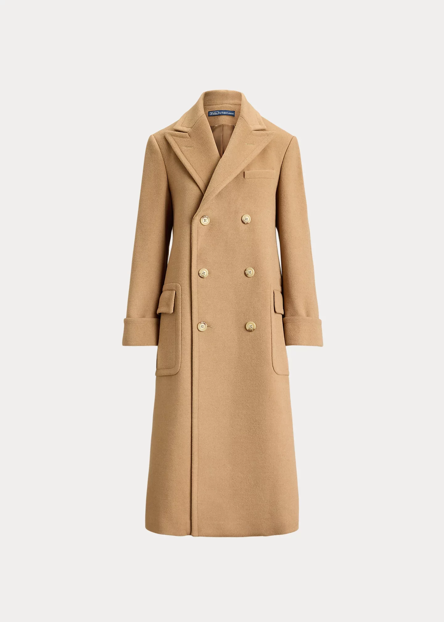 Camel-Hair Long Polo Coat - 1