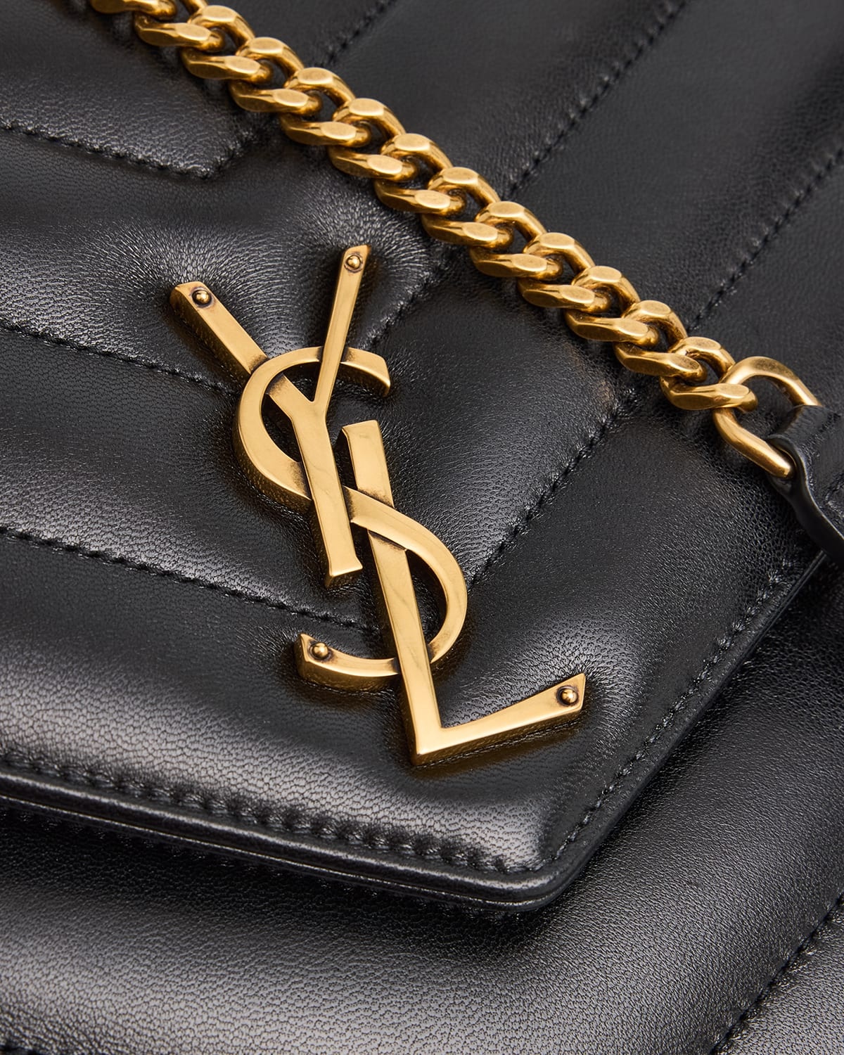 Loulou Large YSL Chain Shoulder Bag in Quilted Leather - 6