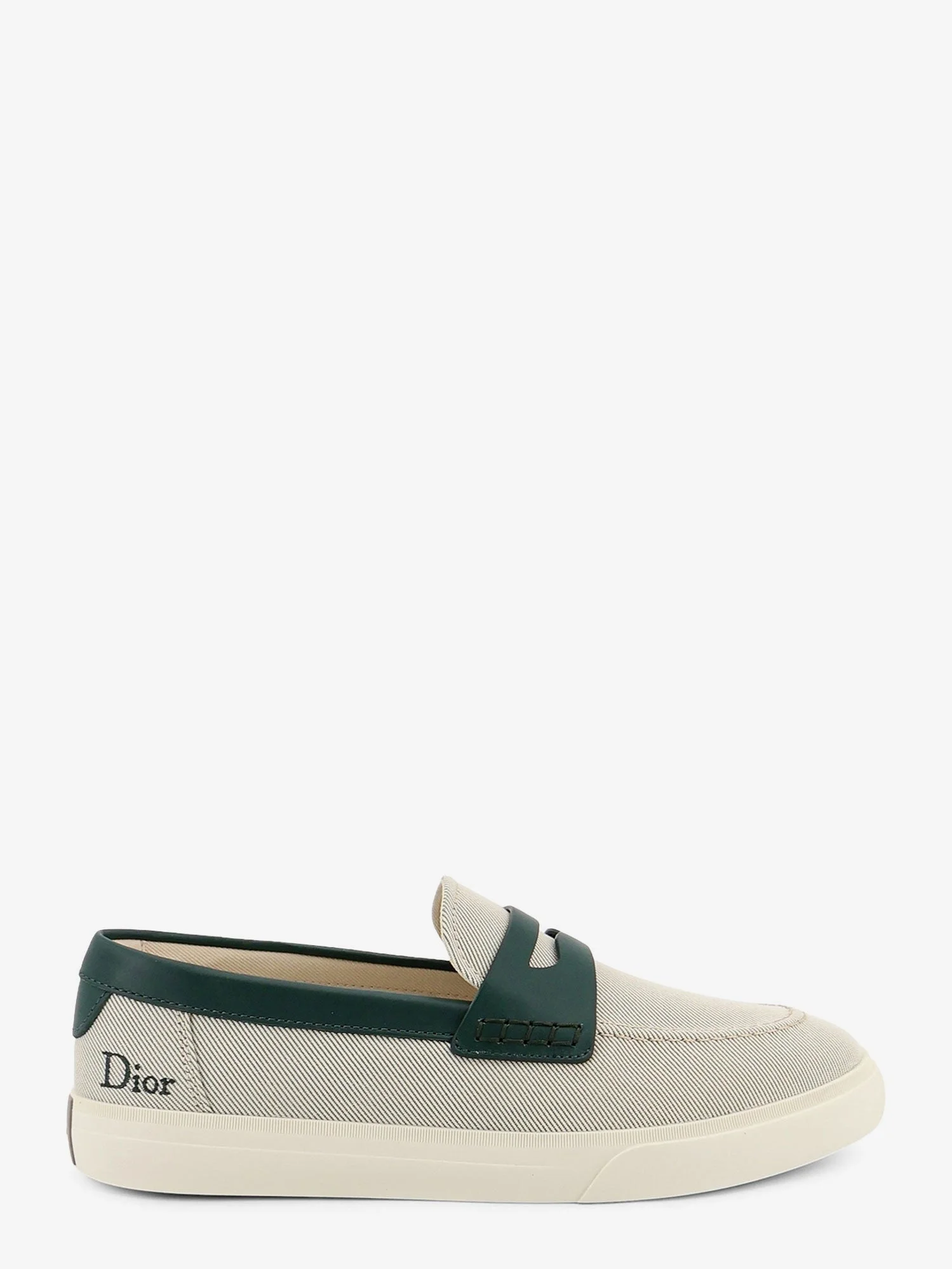 Dior Men Chester Dioriviera Canvas And Leather Loafers - 1