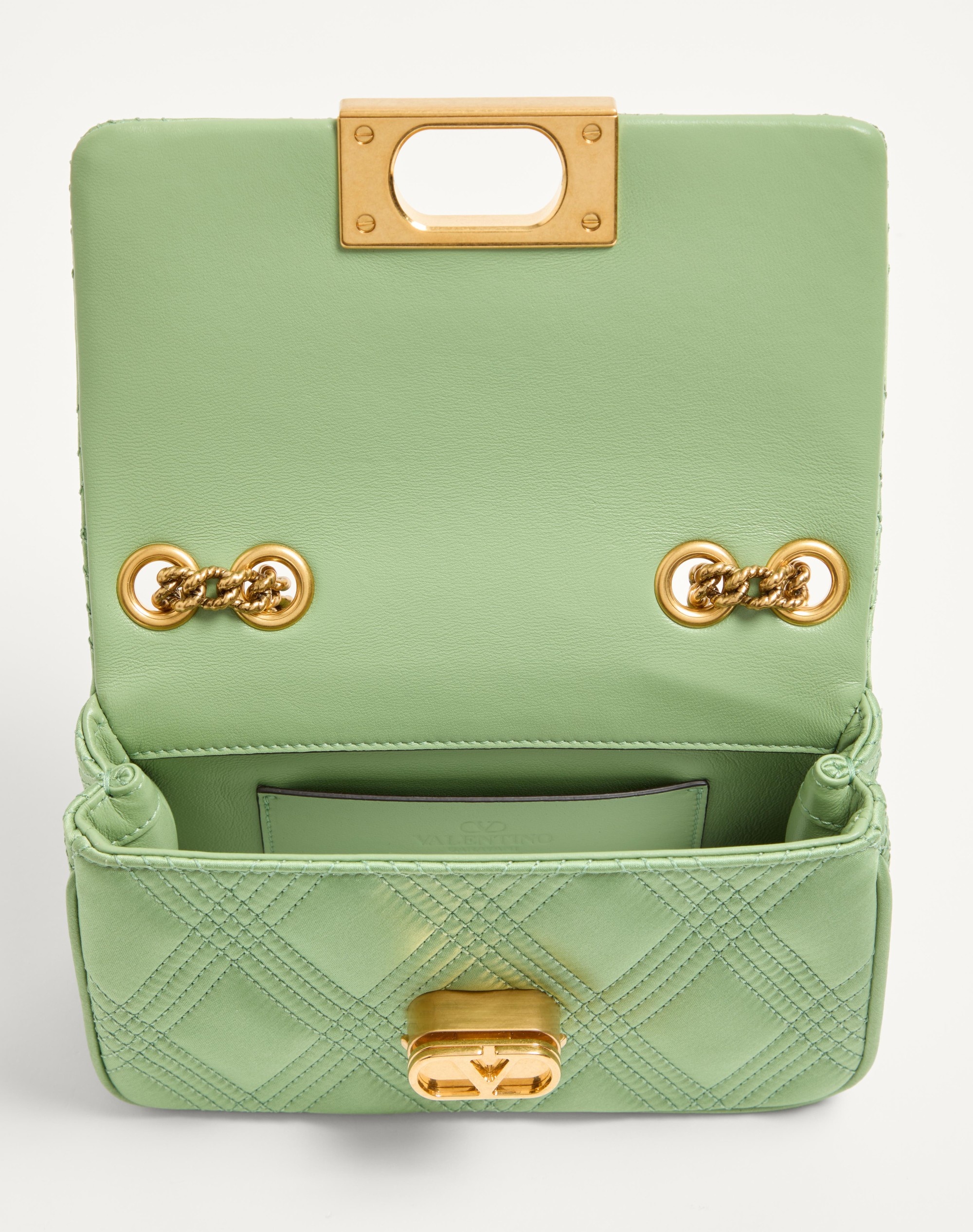 VALENTINO GARAVANI QUILTIE 67 SMALL SATIN SHOULDER BAG - 4