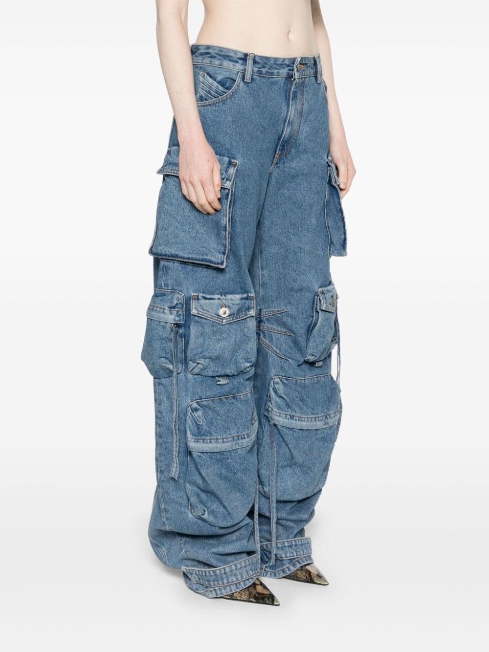 Fern wide-leg cargo jeans - 3
