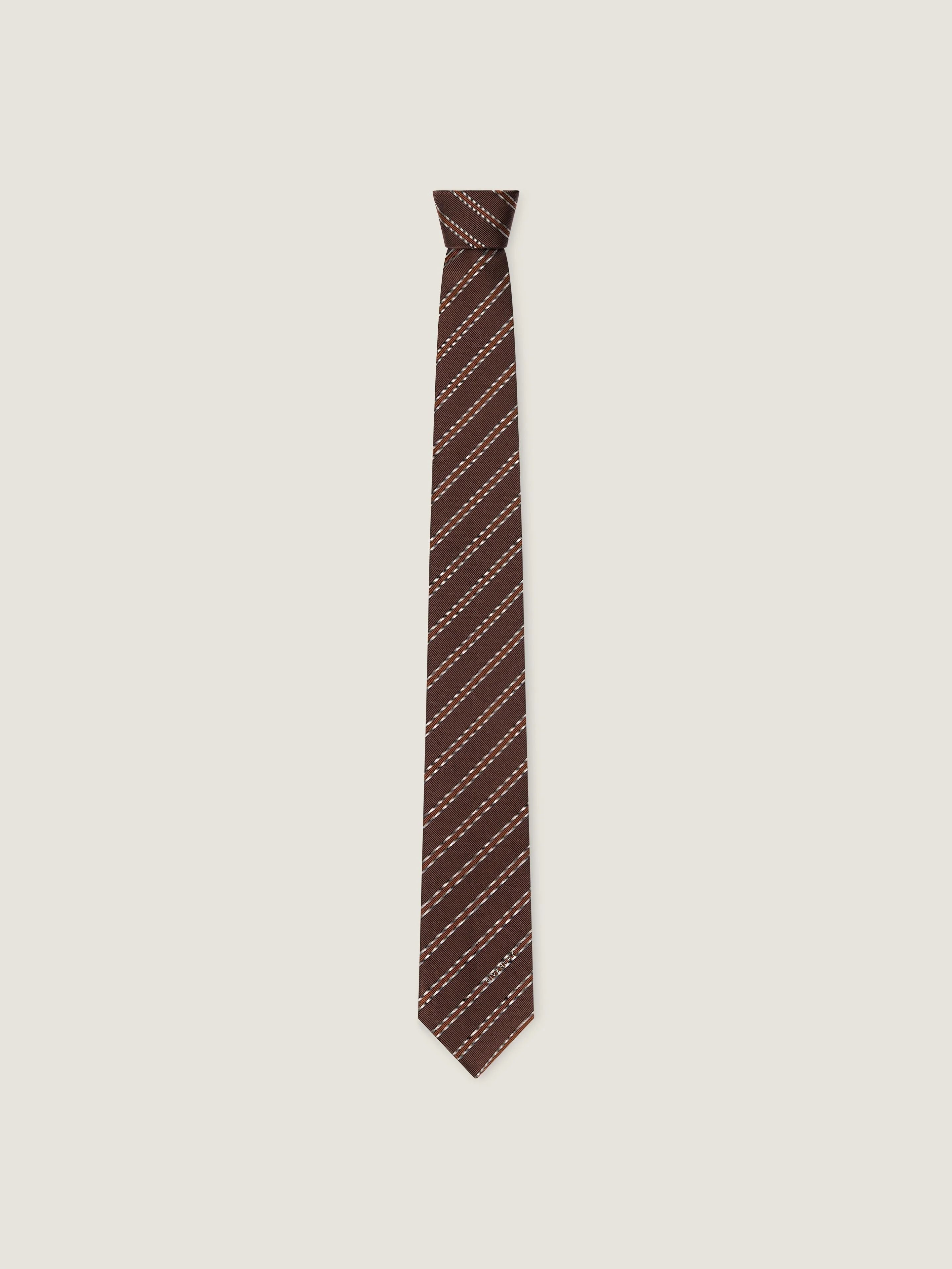 THIN STRIPES TIE IN SILK GROS GRAIN - 1