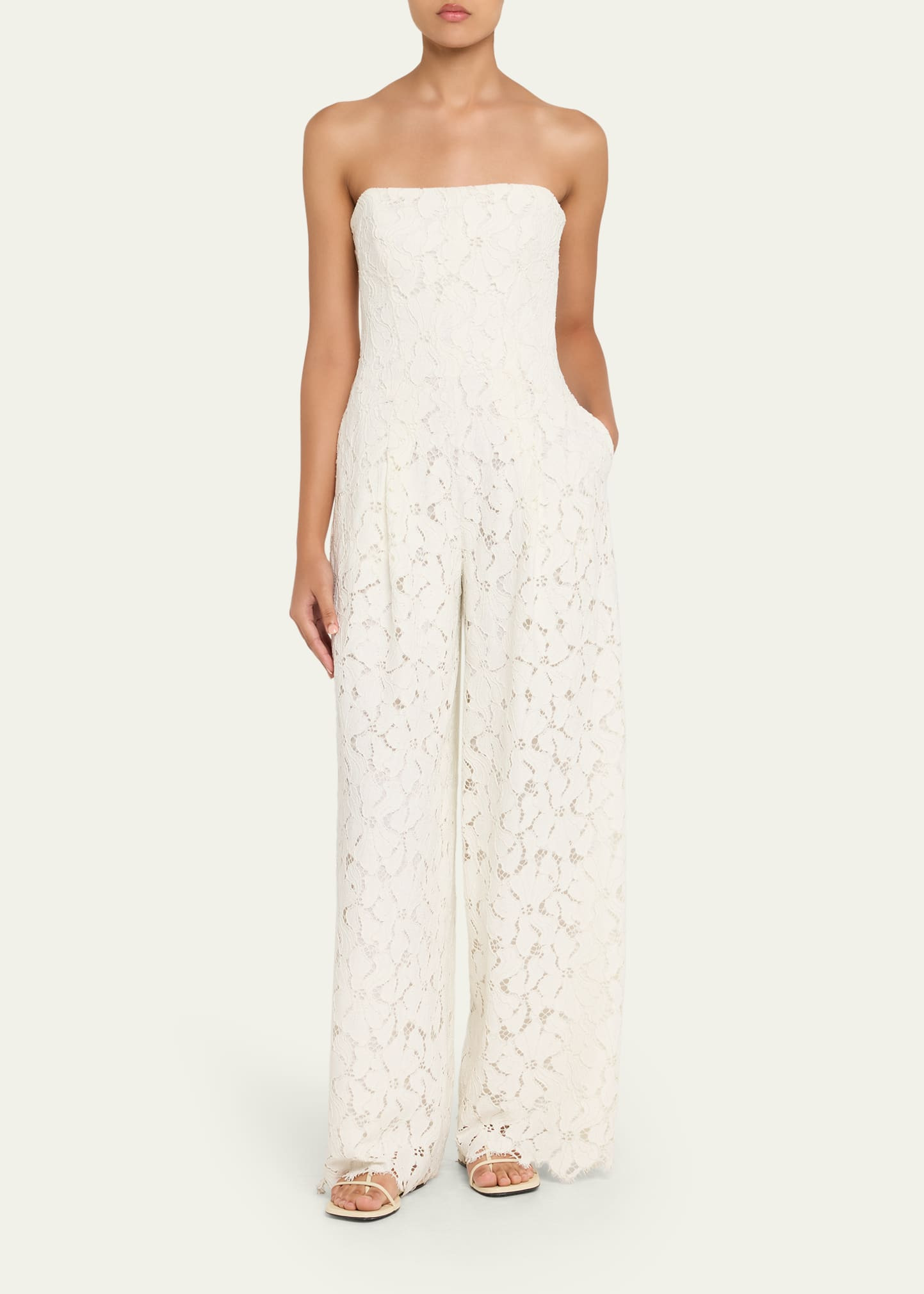 Rebecca Strapless Lace Jumpsuit - 4
