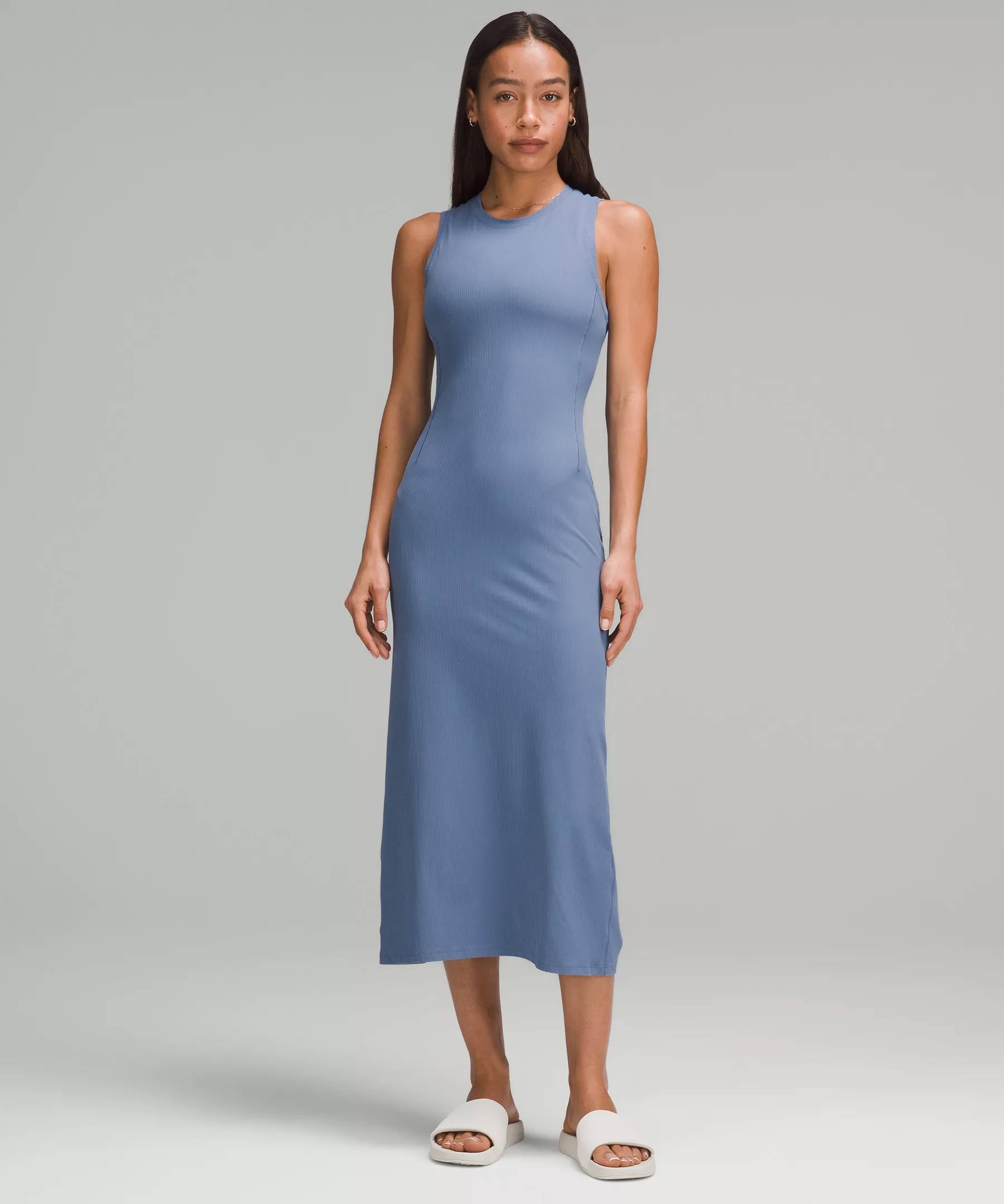 All Aligned Ribbed Midi Dress - 1