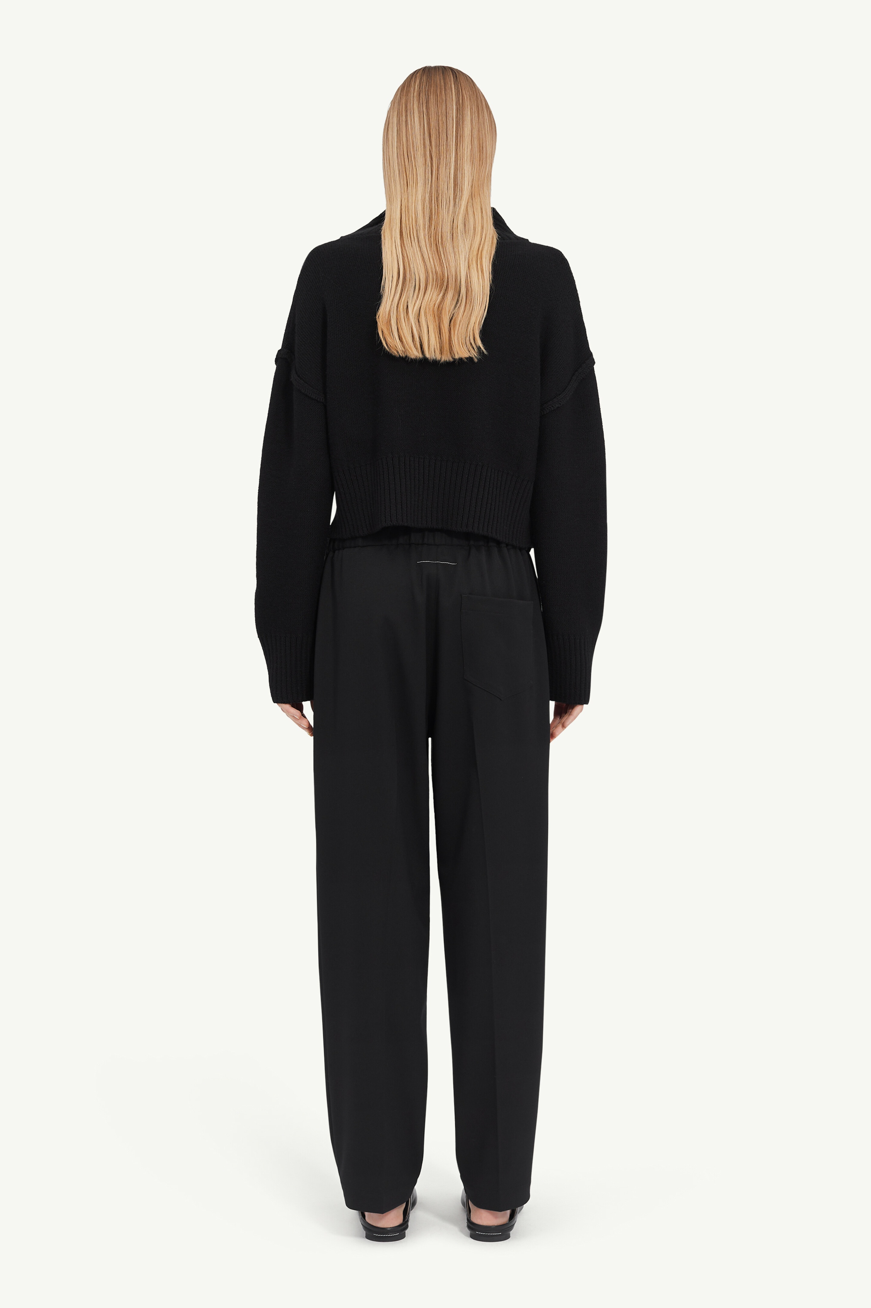 Drawstring Tailoring Wool Trousers - 4