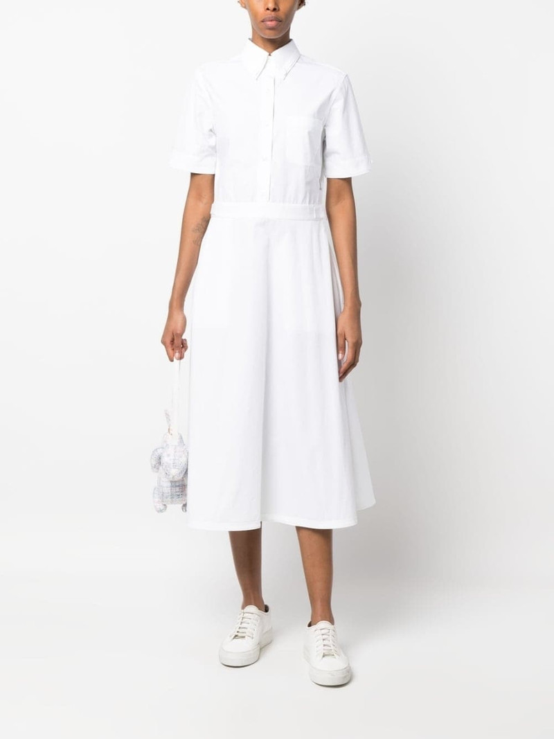 Thom Browne A-line cotton short-sleeve shirt dress outlook