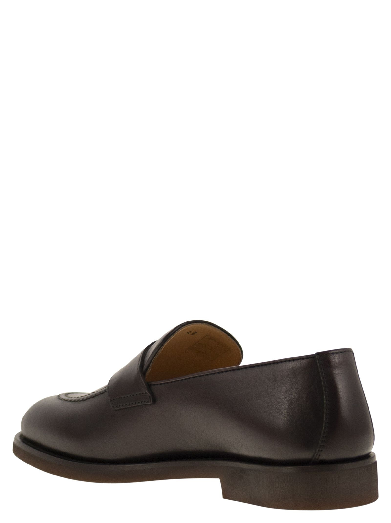 Brunello Cucinelli Men Calfskin Penny Loafer - 3