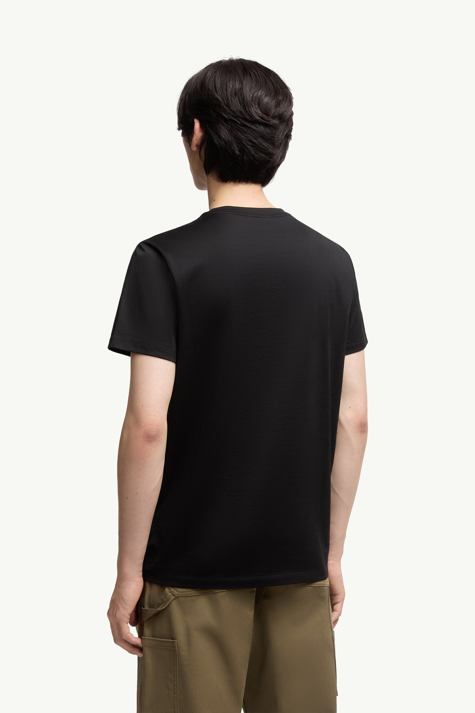 Double Logo Patch Cotton T-Shirt - 5