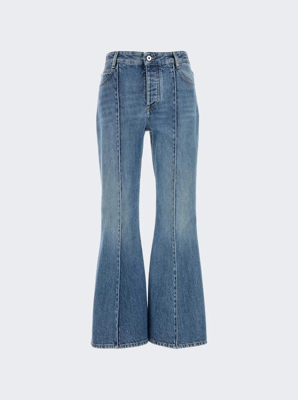Cropped Kick Jeans Mid Blue - 1
